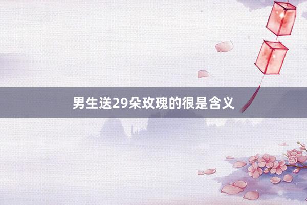男生送29朵玫瑰的很是含义